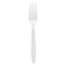 Smarty Had A Party White Plastic Disposable Forks (1000 Forks), 1000PK 420F-WH-CASE - alternate 1